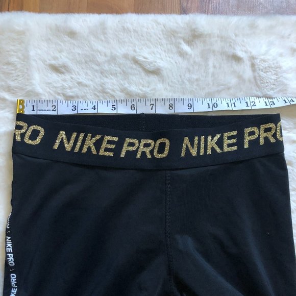 Nike pro warm gold metallic full length leggings size small - Picture 10 of 12